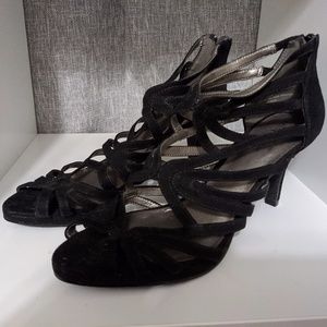 Kelly & Katie - Black Caged Heels